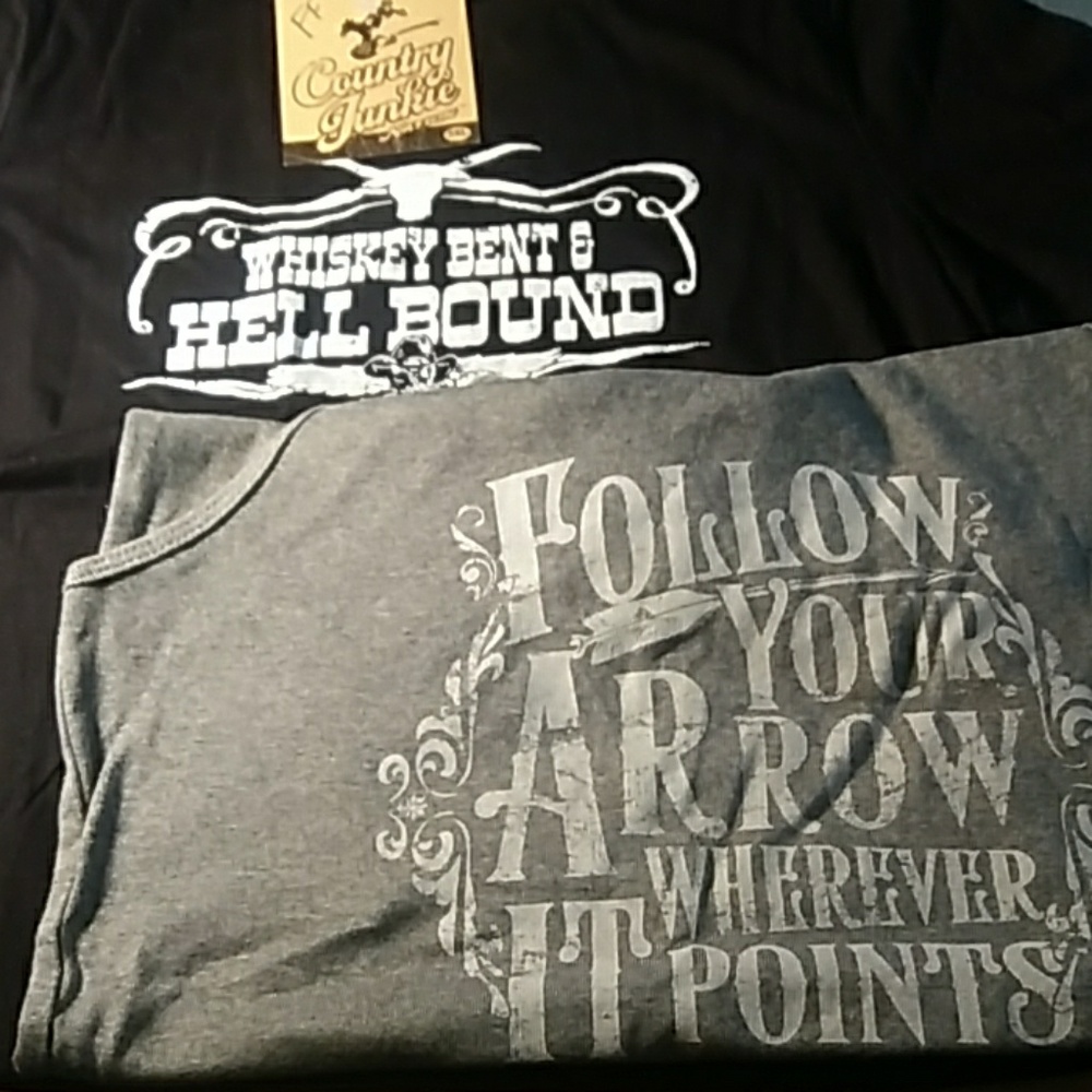 Country junkie tees and tank